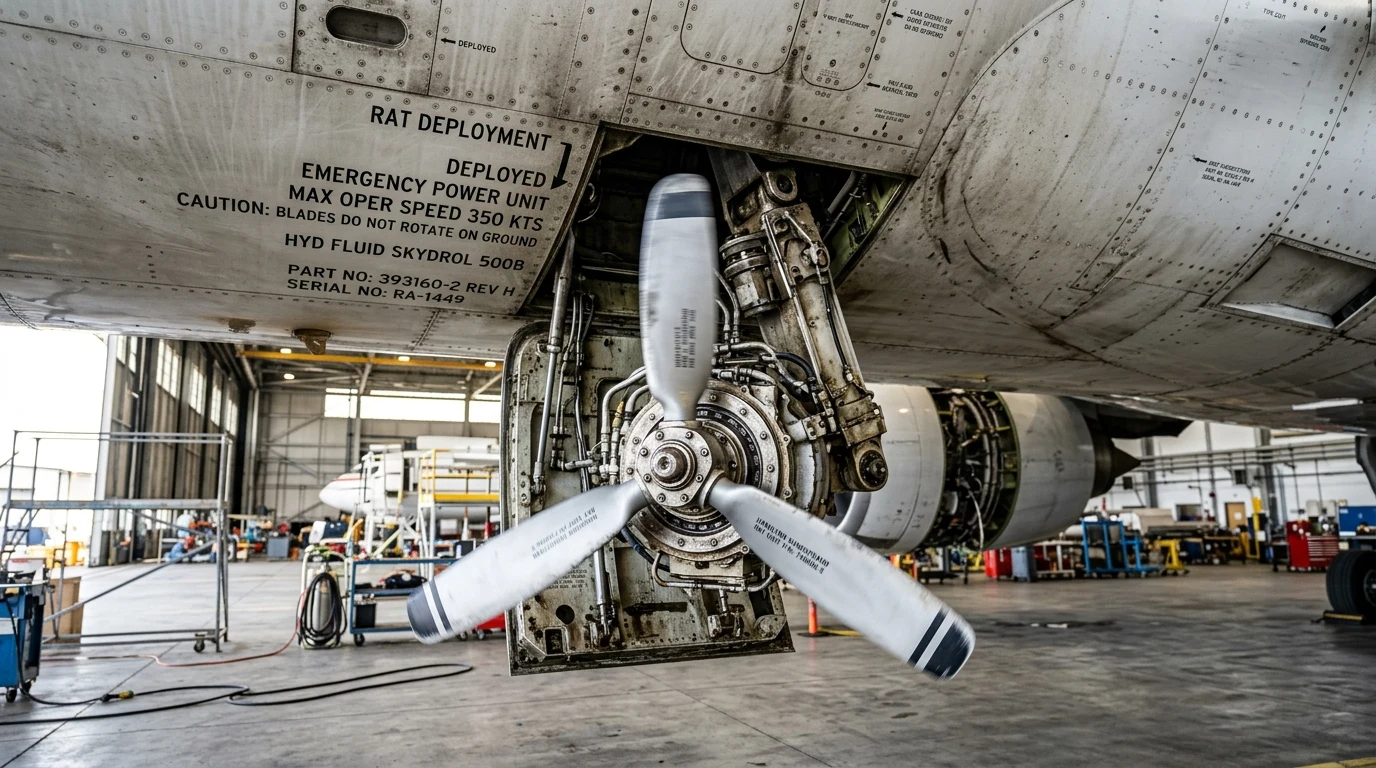 Záložní generátor v dopravním letadle: Jak funguje RAT turbína při výpadku motorů | FlyIPilot 19 Záložní generátor v dopravním letadle: Jak funguje RAT turbína při výpadku motorů | FlyIPilot